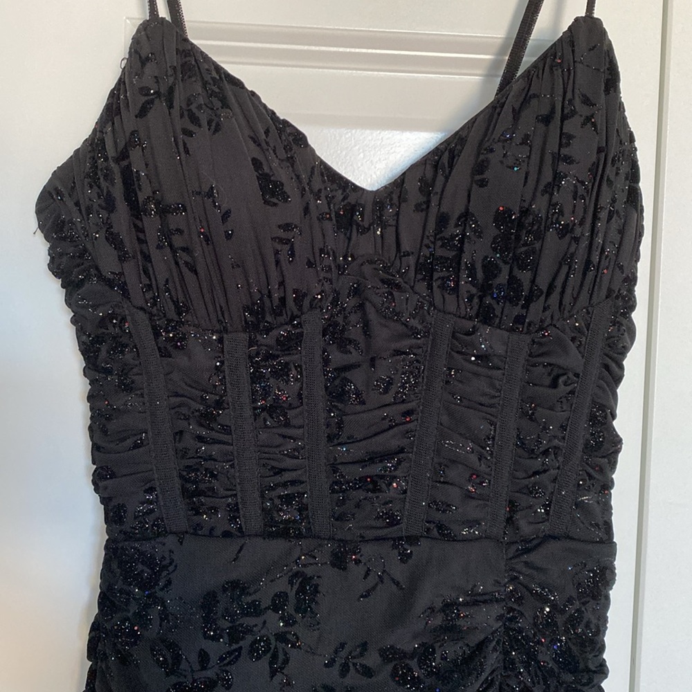 Glittered Ruched Gown